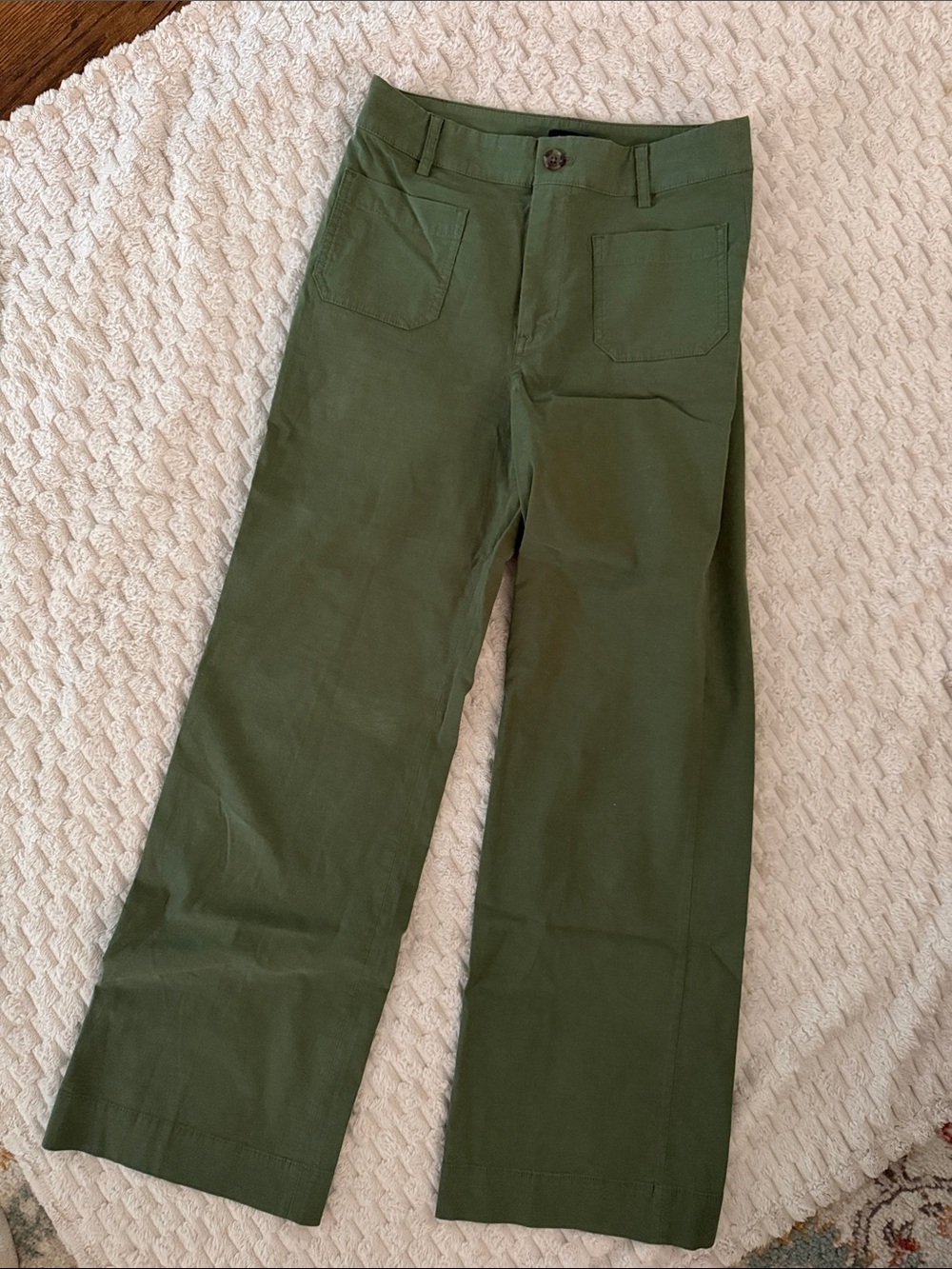 J.Crew Re-Imagined Olive Green Wide Leg Utility Pants Size 26